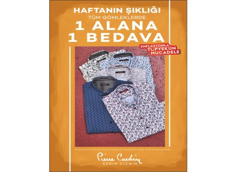Haftanın Şıklığı Tüm Gömleklerde 1 Alana 1 Bedava Fırsatları Bendis AVM Pierre Cardin’de! ( Kampanya 21-25 Kasım tarihlerinde geçerlidir)